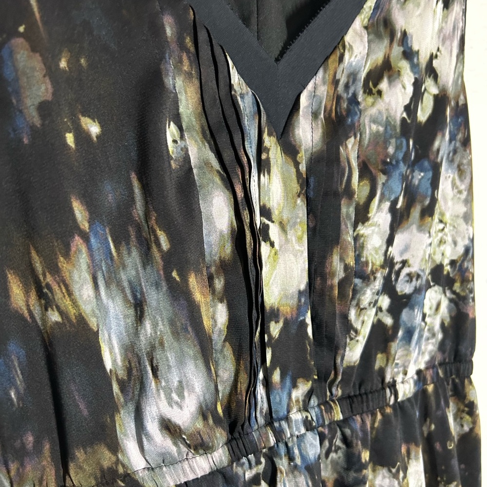 Simply Vera Vera Wang Black Floral High-Low Handkerchief Hem Dress - Picture 4 of 6